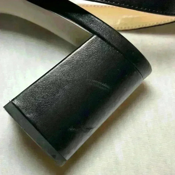 Crown & Ivy Black Blakely Puff Braided Block Heel with Buckle Closure Womens 8.5 - Picture 12 of 13